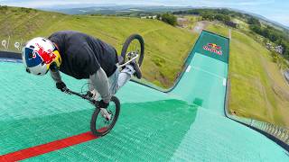 Riding Backwards Down a Ski Slope on ONE WHEEL...