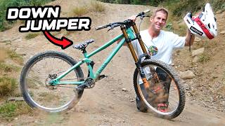 I PUT DOWNHILL FORKS ON MY JUMP BIKE - DOWN...