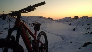 Deep Snow Storm Blizzard Biking