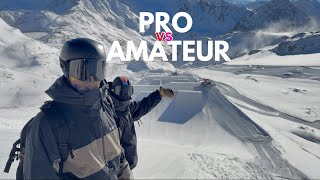 Pro Skier Takes Amateur to XXXL Terrain Park