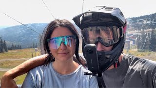 Taking my future Wife downhill mtbing