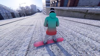 REALISTIC Downtown Snowboard Videogame Course!...