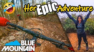 Her Epic Adventure Down Blue Mountain • Blue...