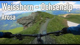 Abfahrt Weisshorn - Mountainbiken in Arosa (4K)