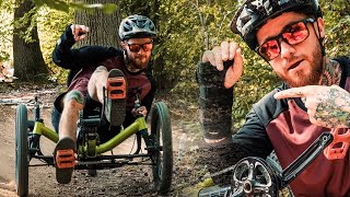 Trotz gebrochener Hand aufs Bike! Mit Liegerad...