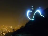 Mont Rachais à VTT by night