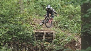 M.T.B. rides local trails in Idrija