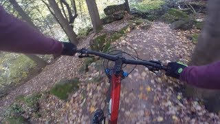pt 2 Mountain Biking downhill on a rocky and...