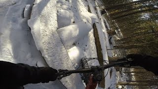 Failing at a winter skinny/log ride... Snake...
