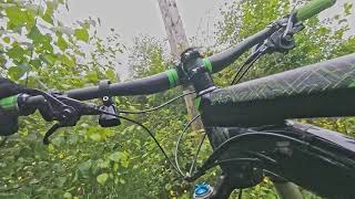I found an overgrown trail and rode back up...