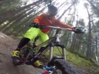 Banff Avenue Trail, downhill with Switchback,...