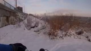 MTB Snow Pittsburgh Commute Down Mt. ...