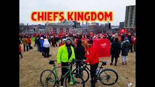 Riding Bikes to Kansas City Chiefs Super Bowl...