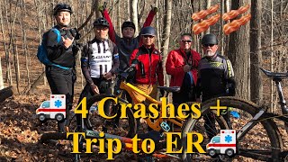 Biking Bad - 4 Crashes and Trip to ER Mountain...