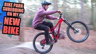 BIKE PARK SHREDDING ON MY NEW ENDURO BIKE