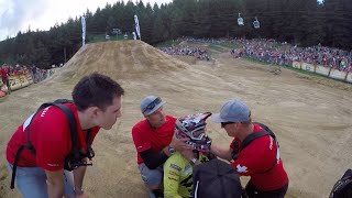 MASSIVE MTB CRASH!! CRANKWORX WHIPOFF 65ft TO...