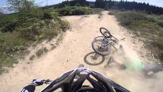 Mountain Bike Massive crash on the GBU Track...