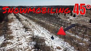 Snowmobiling In 45° - One Lane With Enough...