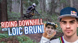 RIDING MUDDY DOWNHILL LAPS WITH LOIC BRUNI AT...