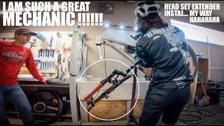 I INSTALLED A 5mm HEAD SET EXTENDER ON MY BIKE !!