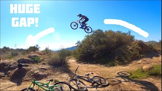 DID I MAKE THE 40FT GAP?! | MOUNTAIN BIKING...