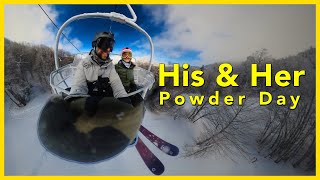 His and Her Powder Day In Vermont