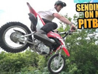 BUILDING NEW JUMPS AND SENDING IT ON MY PITBIKE!