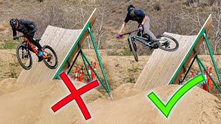 Pro Mountain Biker Shows How To Ride A Wallride