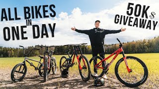 RIDING ALL MY BIKES IN ONE DAY!!! 50K...
