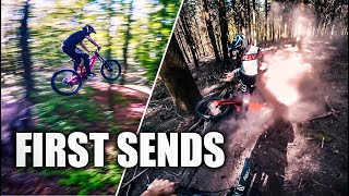 First BIG SENDS On The NEW DOWNHILL BIKE! ????