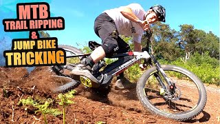 MOUNTAIN BIKE TRAIL RIPPING AND JUMP BIKE...