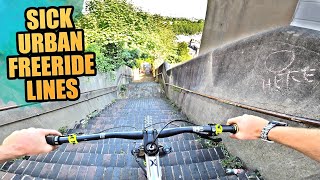 SICK URBAN MTB FREERIDE LINES AND STAIR SETS...