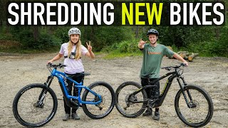 SHREDDING OUR NEW BIKES// PEASLAKE IS EPIC!!