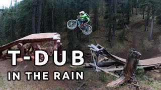 Trying to Stay on My Bike - T-Dub in the rain!