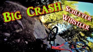 Big Crash on Schleyer at Whistler Bikepark