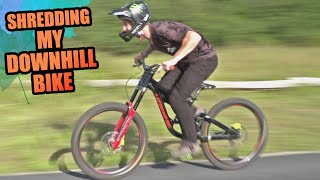 SHREDDING MY DOWNHILL BIKE - NEW TRICKS AND...