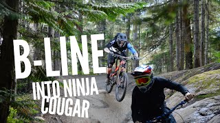 Whistler Bike Park B-Line into Ninja Cougar....