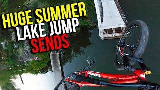 EPIC LAKE JUMP SESSION!! HUGE SLAMS AND SENDS!!