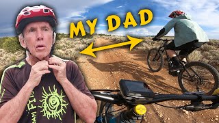 We convinced my 75-year-old dad to ride a MTB...