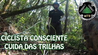 Ciclista Consciente Cuida da Trilha. Cultura...