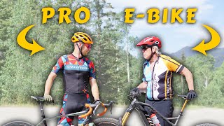 Pro MTBer races 75-year-old dad on e-bike