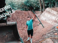 BUILDING A NEW DIRT JUMP LINE!!!!! - BACKYARD...
