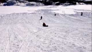 February Michigan Sledding