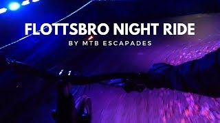 Disco MTB riding at Flottsbro Night Ride