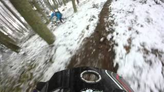 Snow, Bikes and Aberfoyle MTB trails in Scotland