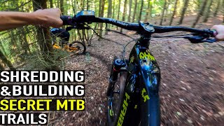 SHREDDING & BUILDING SECRET MTB TRAILS!!