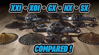 SRAM Eagle Comparison - SX vs NX vs GX vs X01...