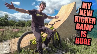 MY NEW KICKER RAMP IS HUGE - BIG TRICKS ON MY...