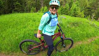 Wife's first mtb ride; Tillinghast Trail,...