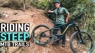 TECHNICAL, STEEP DOWNHILL MTB TRAILS AT FULL...